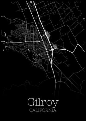 Gilroy California city map