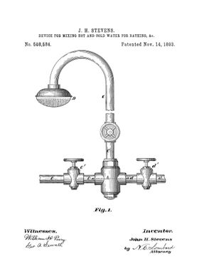 Mixer tap patent drawing