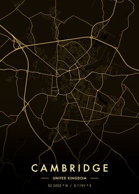 Cambridge City Map Gold