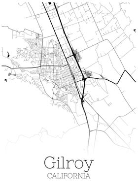 Gilroy California map