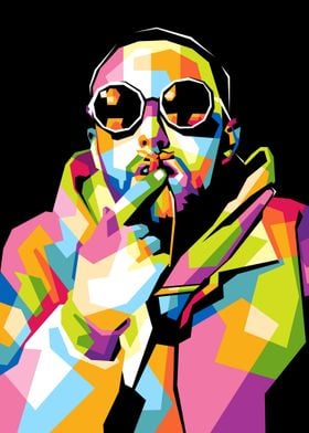 Metal Poster Displate Mac Miller with magnet mounting system for