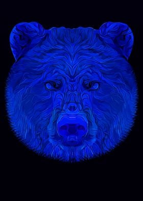 Bear Head Blue