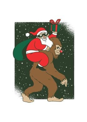 Bigfoot Santa Sasquatch