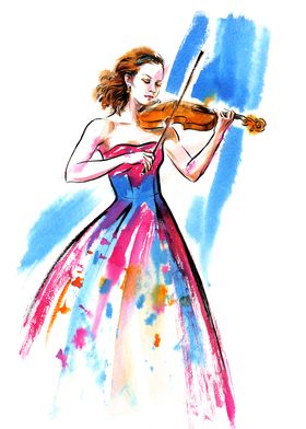 Girl playing the violin