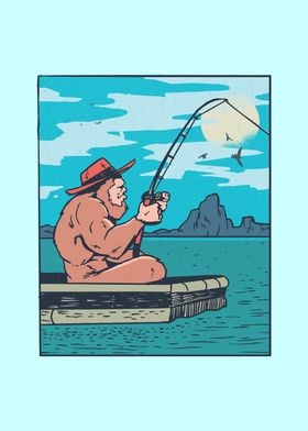 Fishing Bigfoot Sasquatch