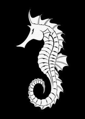 Minimalist Sea Horse 