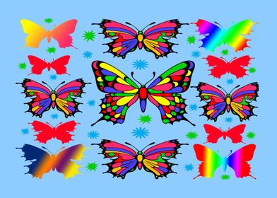 Colorful butterflies