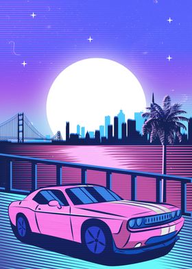 challenger srt synthwave