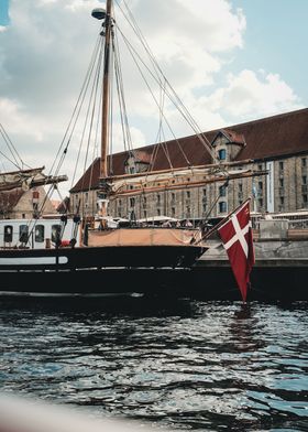 Danish boat docked