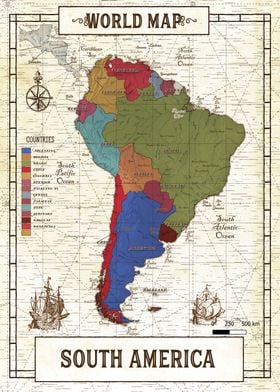 Map Of South America