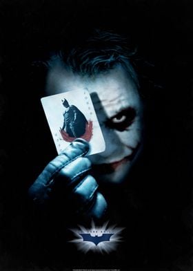 ankomst madlavning bryder ud Joker with Batman card' Poster by DC Comics | Displate