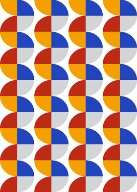 Bauhaus colors pattern