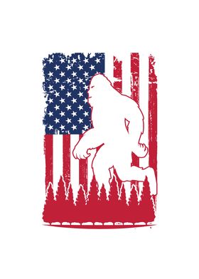 July 4th Bigfoot American