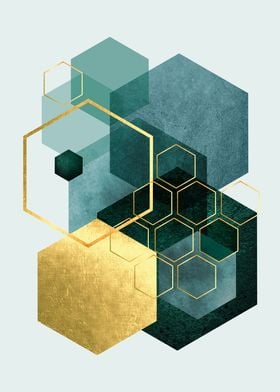 Geometrical Hexagon Art