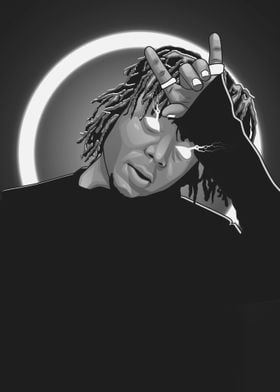 JID Grayscale Art Rapper