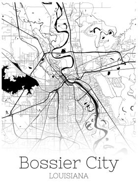 Bossier City Louisiana map