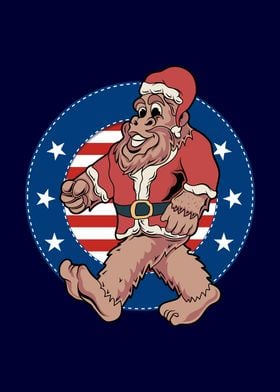 Funny Bigfoot Santa