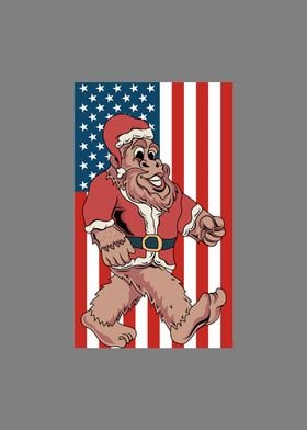 Bigfoot Santa Funny