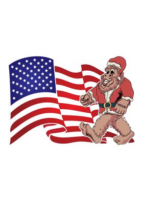 American Flag Bigfoot