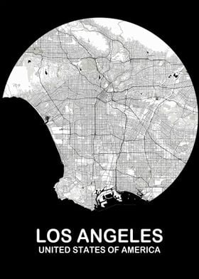 LA White Circle Map