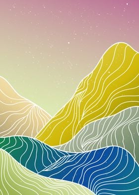 MOUNTAIN LINE ART