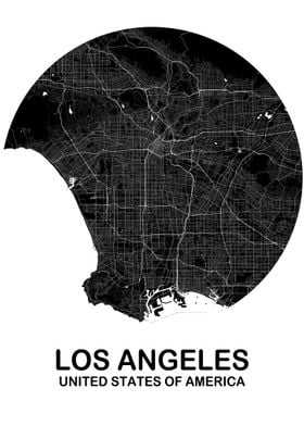 LA Black Circle Map