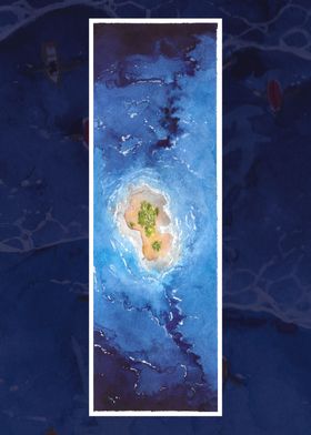 Blue Paradise Triptych 3