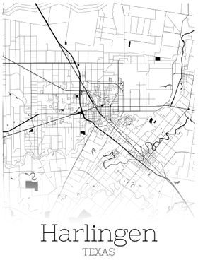 Harlingen Texas map