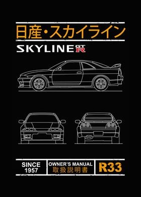 Skyline R33 Blueprint