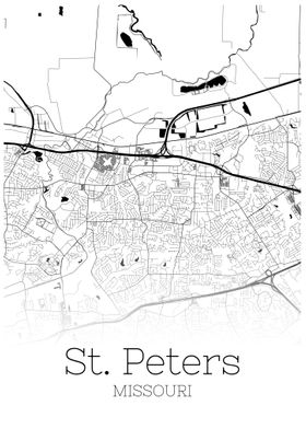 St Peters Missouri map