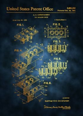 ting Velsigne Ekstremt vigtigt 1 Lego Brick Patent' Poster by Dusty Kuhlman | Displate