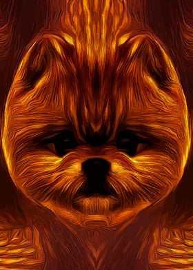 Pomeranian Golden Art