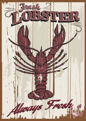 Fresh Lobster Poster