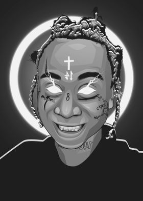 Trippie Redd Grayscale