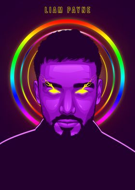 Liam Payne Neon Art