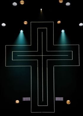 Neon Cross In Cross