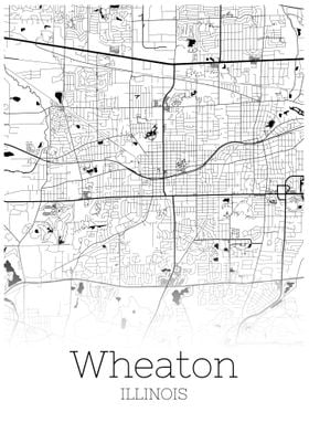 Wheaton Illinois map