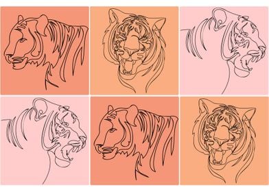 Tiger line art