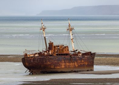 Shipwreck in the bay