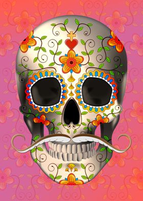 Skull dia de muertos