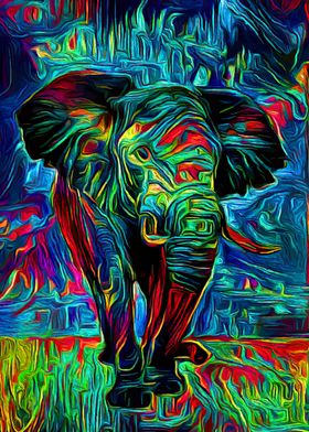 Elephant Fantasy Abstract