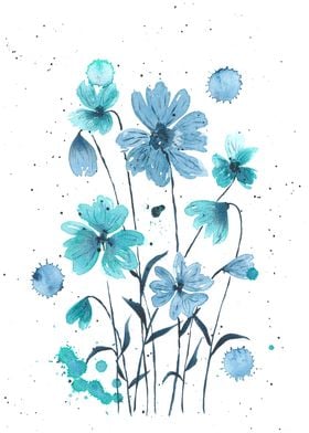 Turquoise Daisies