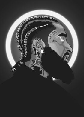 Nipsey Hussle Grayscale