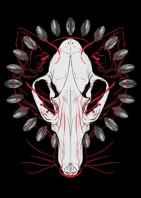 Red Fox Skull