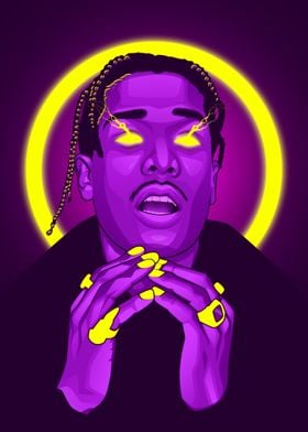 ASAP Rocky Neon Art