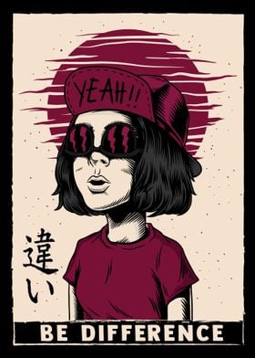 Japanese Style Girl Poster