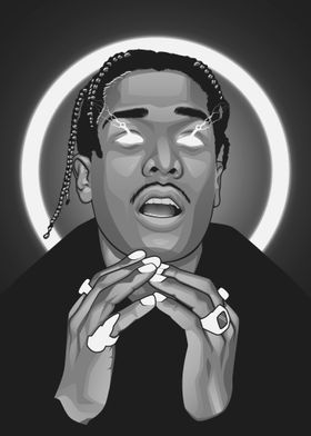 Asap Rocky Grayscale