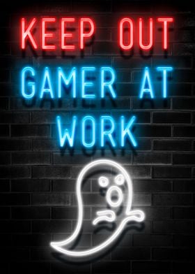 KEEP OUT GAMER AT WORK