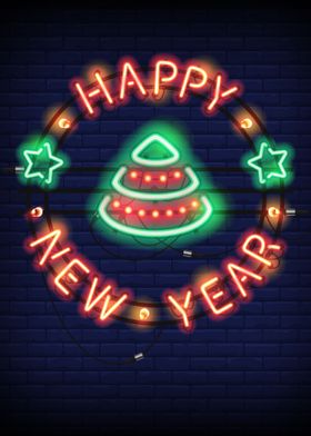 Happy New Year Neon Sign