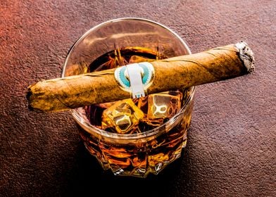 Cigar and Scotch Whiskey